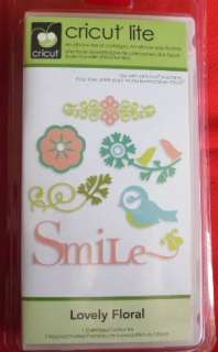 NIB sealed Cricut Lite Cartridge LOVELY FLORAL Flowers Tags Notes 