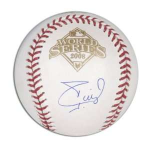 Carlos Ruiz Autographed 2008 World Series Baseball:  Sports 