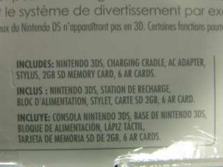  3DS Cosmo Black System w/MarioKart 7 Game New NIB 0045496719210  