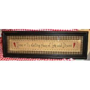    Love and Dreams At Home Plaque Decorative Wooden: Home & Kitchen