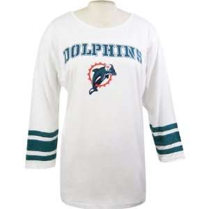   Miami Dolphins Womens Plus Size 3/4 Sleeve T Shirt: Sports & Outdoors