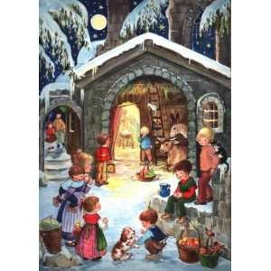   with Children German Christmas Advent Calendar: Home & Kitchen