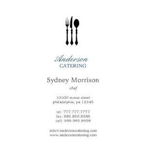  Modern Cutlery Chef/Catering/Restaurant Business Card 