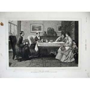  1876 Curate Tea Time Ladies Table House Chairs Fine Art 