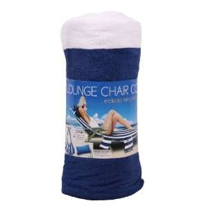 Beach Lounge Chair Cover Includes Terry Inflatable Pillow   Blue and 
