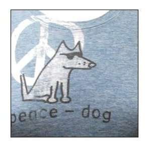   Dyed Peace Dog T Shirt for Women   Indigo   X Large 