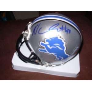Ndamukong Suh Autographed Mini Helmet   w COA   Autographed NFL Mini 