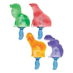  3 Dimensional Zoo Pops Freezer Molds, Set of 4 Toys 