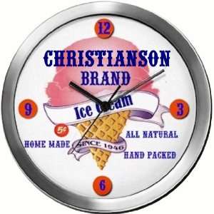  CHRISTIANSON 14 Inch Ice Cream Metal Clock Quartz Movement 