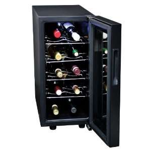   Digital Temperature Control Wine Cellar, Black