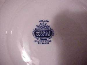 WILLOW BLUE & WHITE PLATE, WILLOW, WOODS WARE  