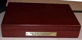 John Deere 1 oz .999 Silver proof commemorative Medallions in wood 