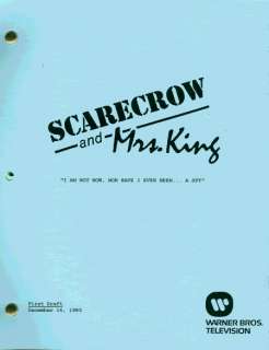 SCARECROW AND MRS KING set of three TV scripts Kate Jackson Bruce 