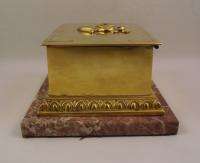Beautiful Spanish Brass & Marble Box~Spain  