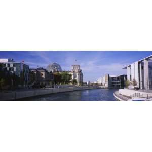 Buildings Along the Reichstag, Spree River, Berlin, Germany Stretched 