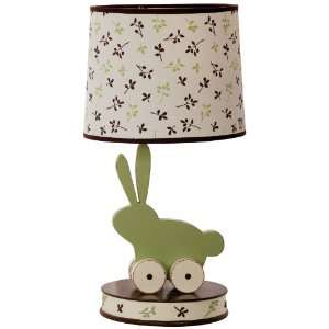    Kids Line Bunny Meadow Lamp Base and Shade, Green/Brown: Baby