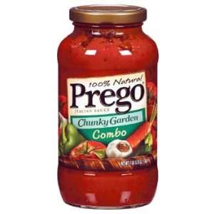 Prego 100% Natural Chunky Garden Combo Pasta Sauce 25.75 oz (Pack of 