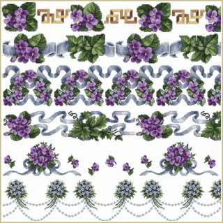 Violets Borders Machine Embroidery Designs Set 5x7 hoop  