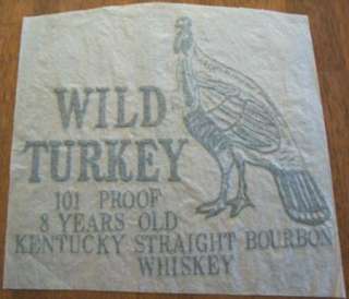 Vintage Wild Turkey Bourbon Whiskey Iron On Transfer  
