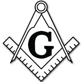 Freemasonry Masonic Symbol bumper sticker decal 3 x 5