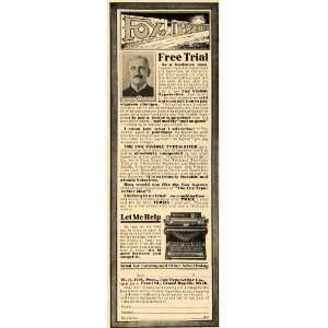  1910 Ad Fox Typewriter Grand Rapids MI Business Writer 
