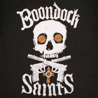 The Boondock Saints Skull Crossbones And Pennies Black Graphic Tee 
