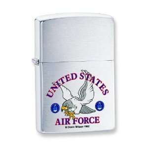  US Air Force Brushed Falcon Chrome Zippo Lighter Arts 