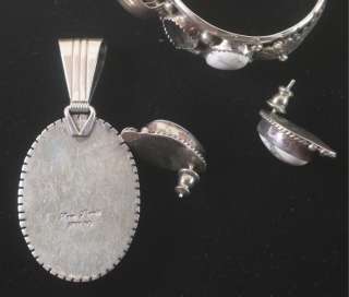 Native American Design RB STERLING Silver Watch, Earrings & Pendent 