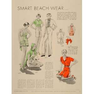  1934 Article Clothing Patterns Swimsuit Beachwear Dress 