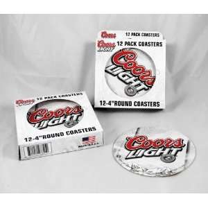  New 24 Coors Light Beer 4 Round Bar Drink Coasters: Home 