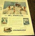 1960 Evinrude 75HP Starflite II Motor Boat Skiing Ad