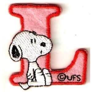  Snoopy ABCs Alphabet Letter L Iron On / Sew On Patch 