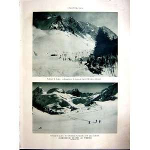  Pyrenees Ski Couterets Andorra Skiing Sport Print 1937 
