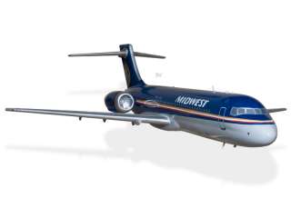 Boeing 717 Midwest Airlines Wood Desktop Airplane Model  