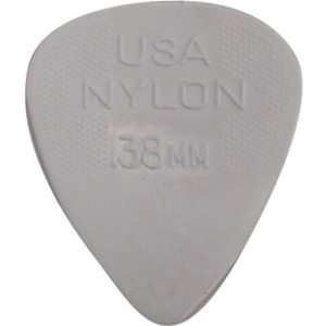  Dunlop Nylon Standard Pick Packs, .38mm/White: Musical 