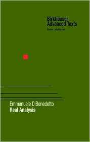 Real Analysis, (0817642315), Emmanuele DiBenedetto, Textbooks   Barnes 