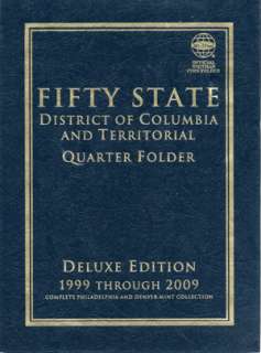 Whitman Brand folder holds State Series Quarters 1999 2009 both 
