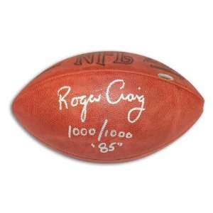  Roger Craig Autographed Football with 1000/1000 85 