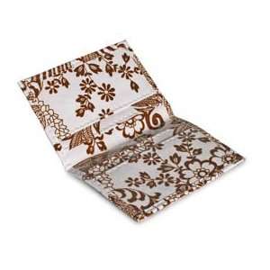  Mary Jane Bags Oilcloth Business Card in Brown Toile 