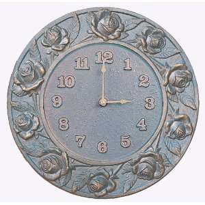  Beautiful Rose Design Clock   Patio Clock: Home & Kitchen