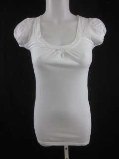 MADE White Cotton Short Sleeve Shirt Top Sz M  