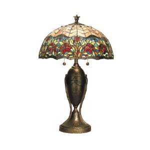  Dale Tiffany Abrahamson 2 Light Table Lamp TT50103: Home 