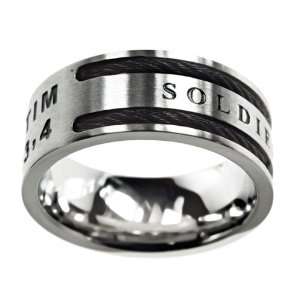  Soldier of Christ Cable Christian Purity Ring Jewelry