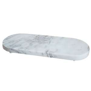  White Marble Oval Cheese Board: Kitchen & Dining