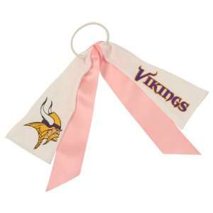 Minnesota Vikings Pink And White Hair Tie:  Sports 
