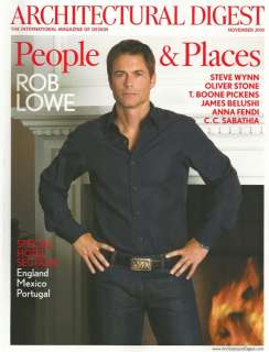 Architectural Digest People & Places ROB LOWE 11/2010  