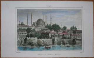 1840 print SULTAN AHMED MOSQUE (BLUE MOSQUE) ISTANBUL 1  