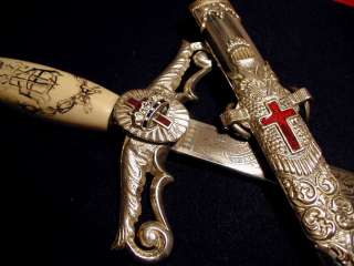 FANTASTIC! ORNATE Antique Masonic KNIGHTS TEMPLAR SWORD! Monumental 