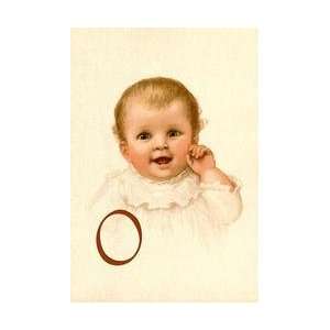  Baby Face O 12x18 Giclee on canvas: Home & Kitchen