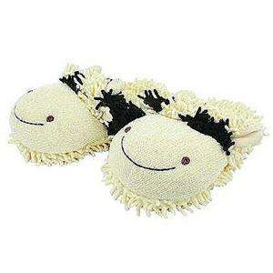 Fuzzy COW MOO Slipper Clog ONE size fits Most NEW Ivory 890616002808 